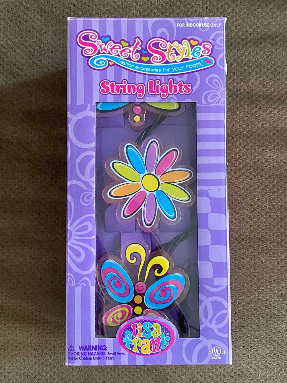 VTG Lisa Frank butterflies and flowers string lights - SIB, WORKS!